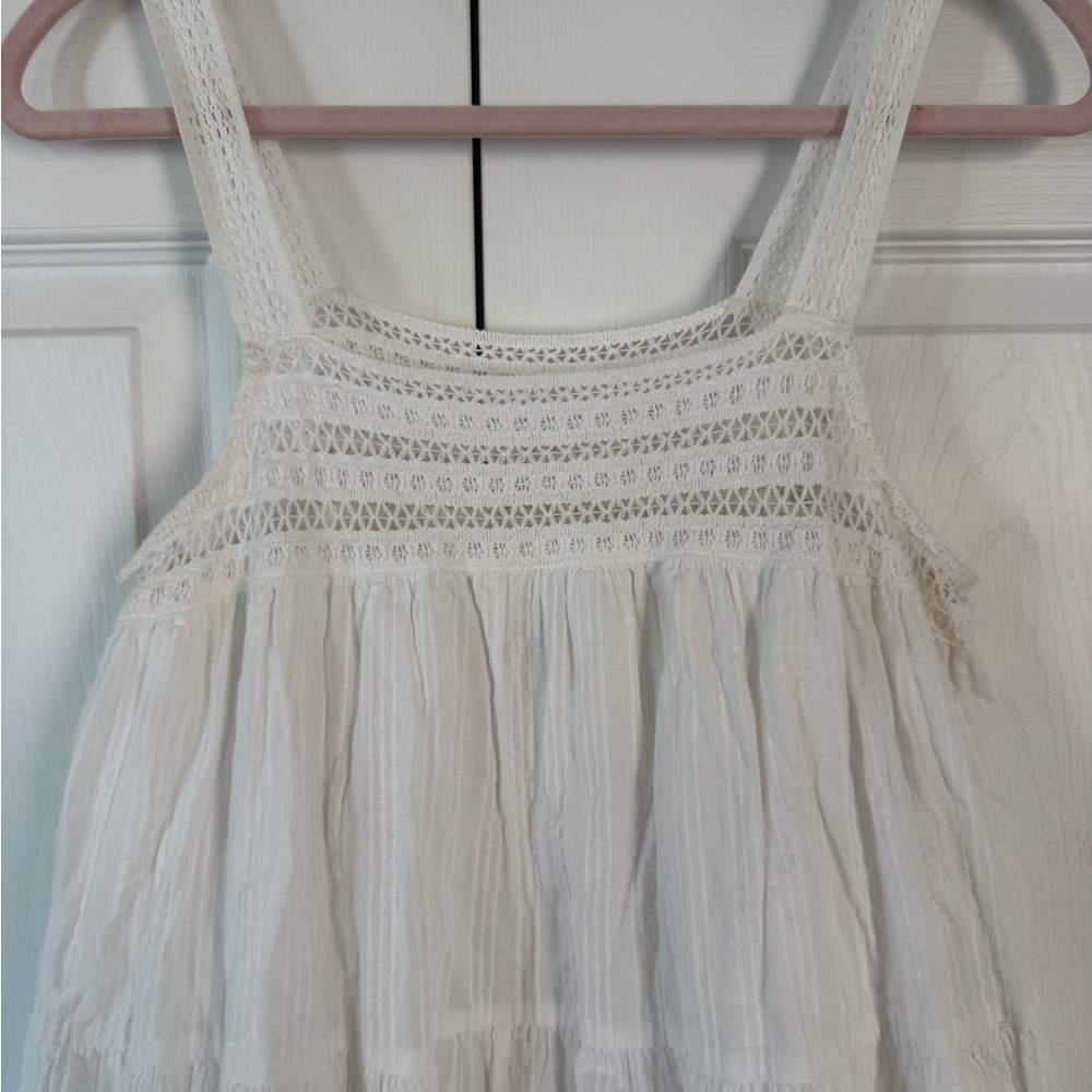 Universal Thread White Sleeveless Square Neck Sun… - image 2